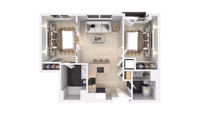 Two Bedroom Two Bath B & C 4-312 4-312 floor plan